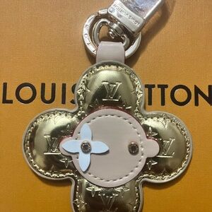 Louis Vuitton Gold Monogram Flower Key Charm
